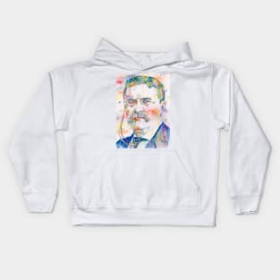 THEODORE ROOSEVELT - watercolor portrait .2 Kids Hoodie